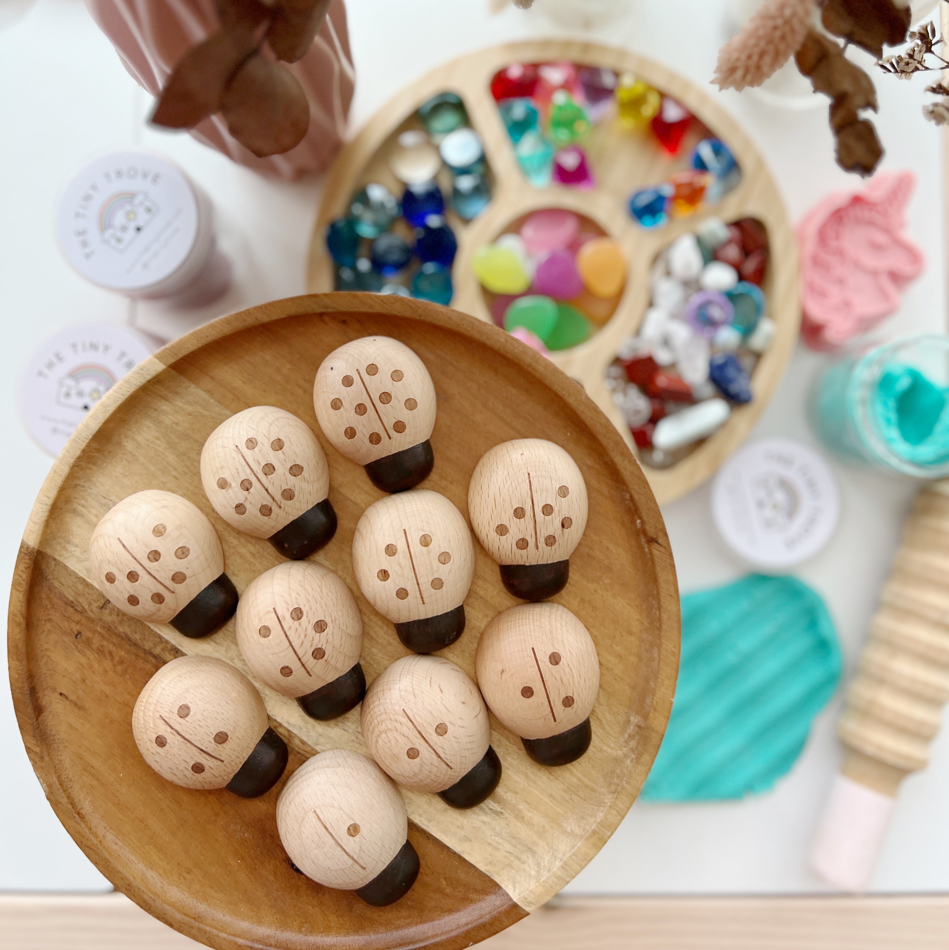 Wooden Ladybug Counting Set