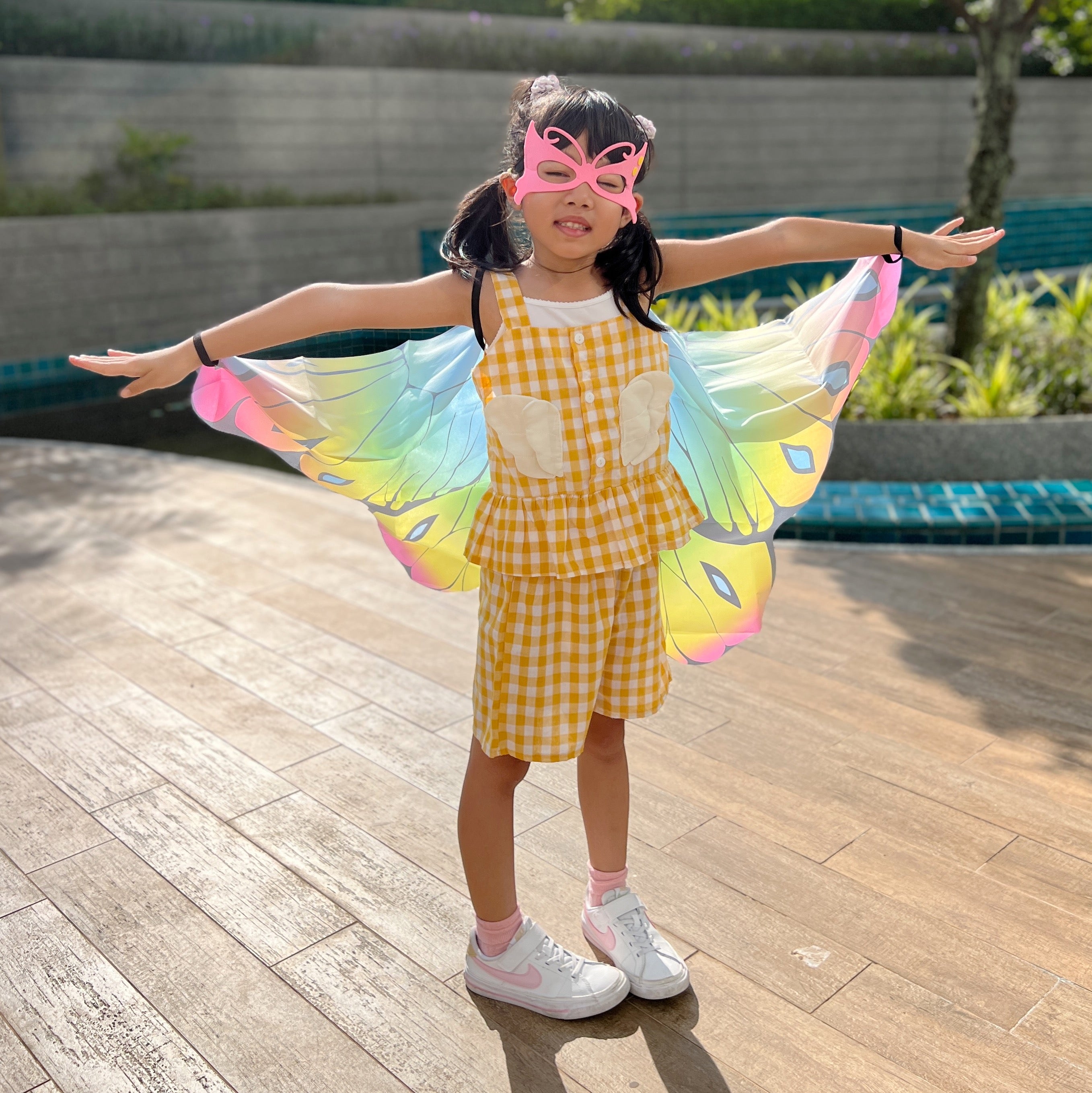 Enchanting Butterfly Wings Cape Set (Rainbow)