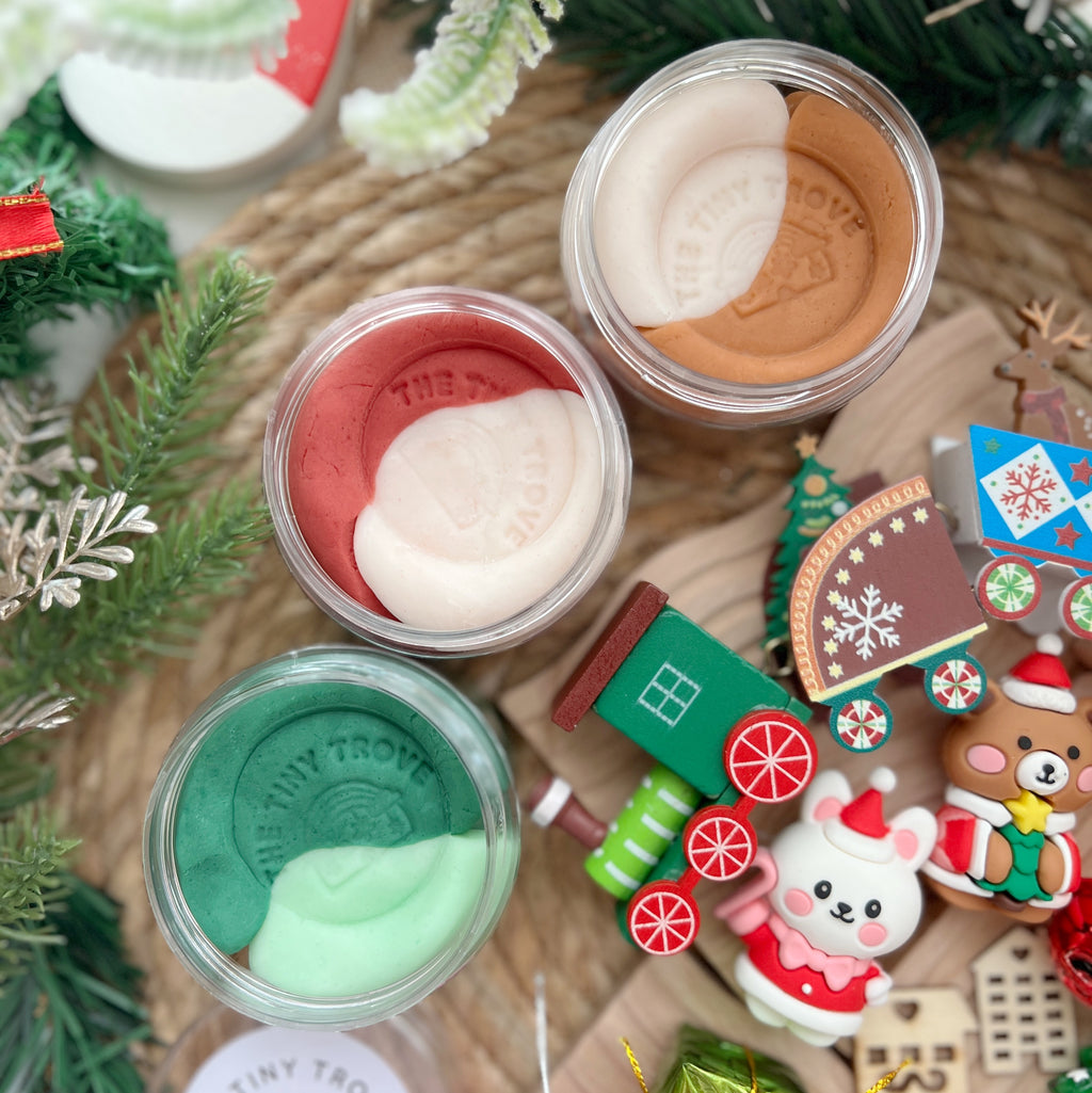 Holly Jolly Trio Christmas Glitter Play Dough Set (Limited Time Only!)