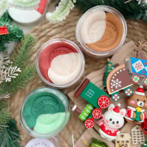 Holly Jolly Trio Christmas Glitter Play Dough Set (Limited Time Only!)