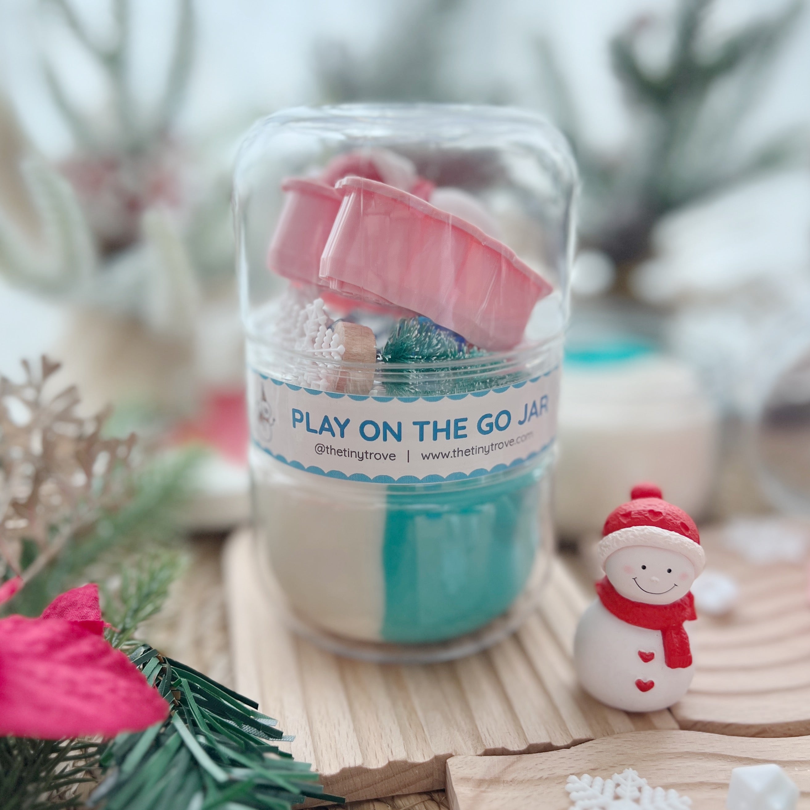 Playful Snowman Play on the Go Jar (Play Dough)