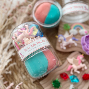 Rainbow Unicorn Play on the Go Jar (Play Dough)