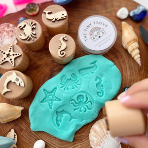 Ocean Creatures Wooden Stampers Set